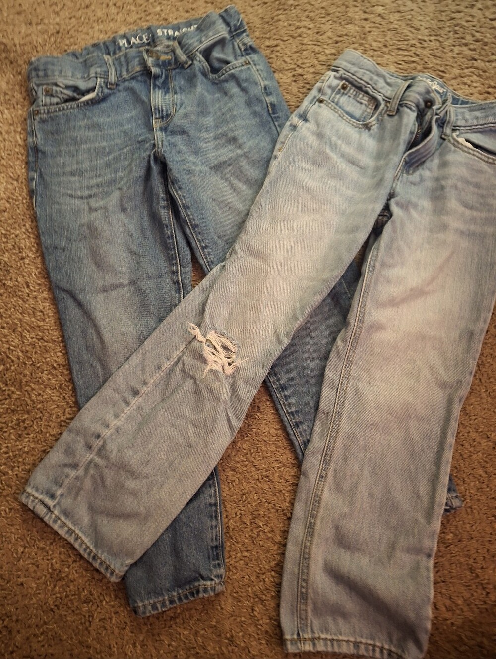 Children's Place Light Wash Boy's Jeans - Classic Straight Fit Size 7